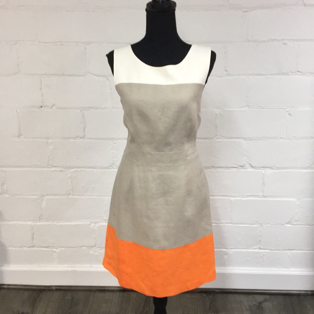 Banana Republic Factory Color Blocked Linen Dress